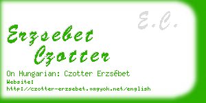 erzsebet czotter business card